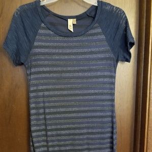 BKE blue striped shirt